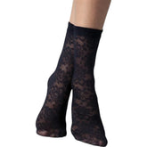 Floral Lace Ankle Socks (2 Colours) Made In Italy