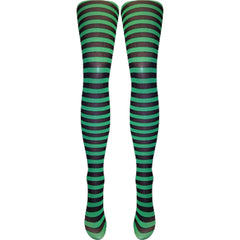 Silver Legs Striped Semi-Opaque Tights (One Size & XL)