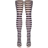 Silver Legs Striped Semi-Opaque Tights (One Size & XL)