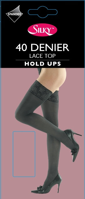 40 Denier Lace Top Hold Ups