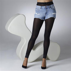 Gipsy Polka-Dot Cuff Footless Tights