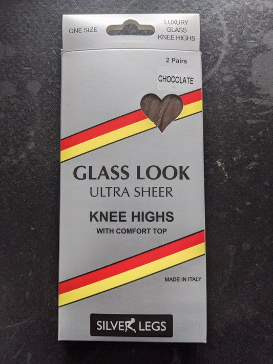 Silver Legs Glass 2 Pair Pack Knee Highs