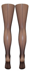 Silver Legs Seam Fishnet Tights