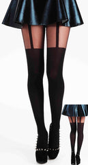 Pamela Mann Plain Stripe Suspender Tights