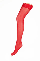 Fishnet Lace Top Hold Ups
