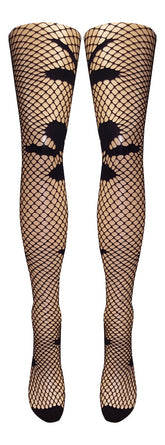 Fishnet Rose Tights
