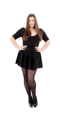 Sheer Leopard Weave Tights