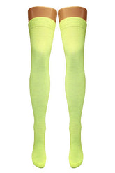 Neon Over Knee Socks
