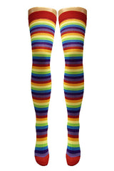 Rainbow Stripes Over Knee Socks