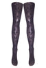 Silver Legs Embossed Roses Tights