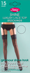 Shine 15 Denier Lace Top Stockings