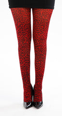 Silver Legs Leopard Print Tights
