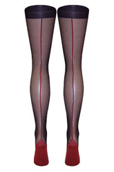 Silver Legs Seam Stiletto Heel Tights