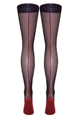 Silver Legs Seam Stiletto Heel Tights