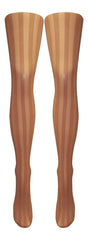 Silver Legs Sheer Vertical Stripe Tights