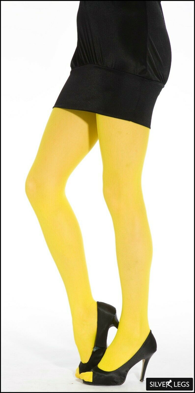 Silver Legs 40 Denier Italian Semi-Opaque Tights (One Size & XL) 30 Colours