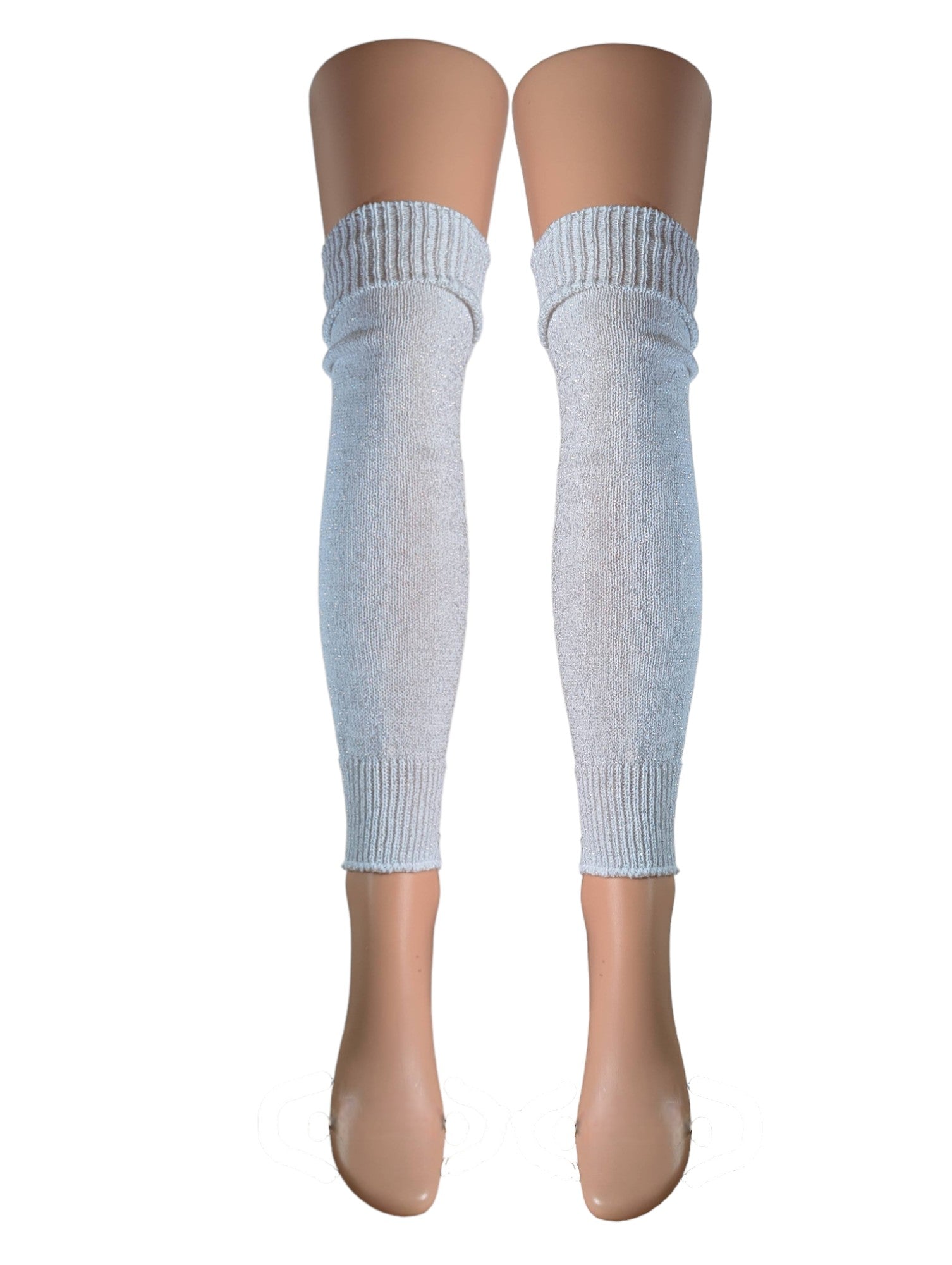 Silver Legs 60cm Lurex Leg Warmers