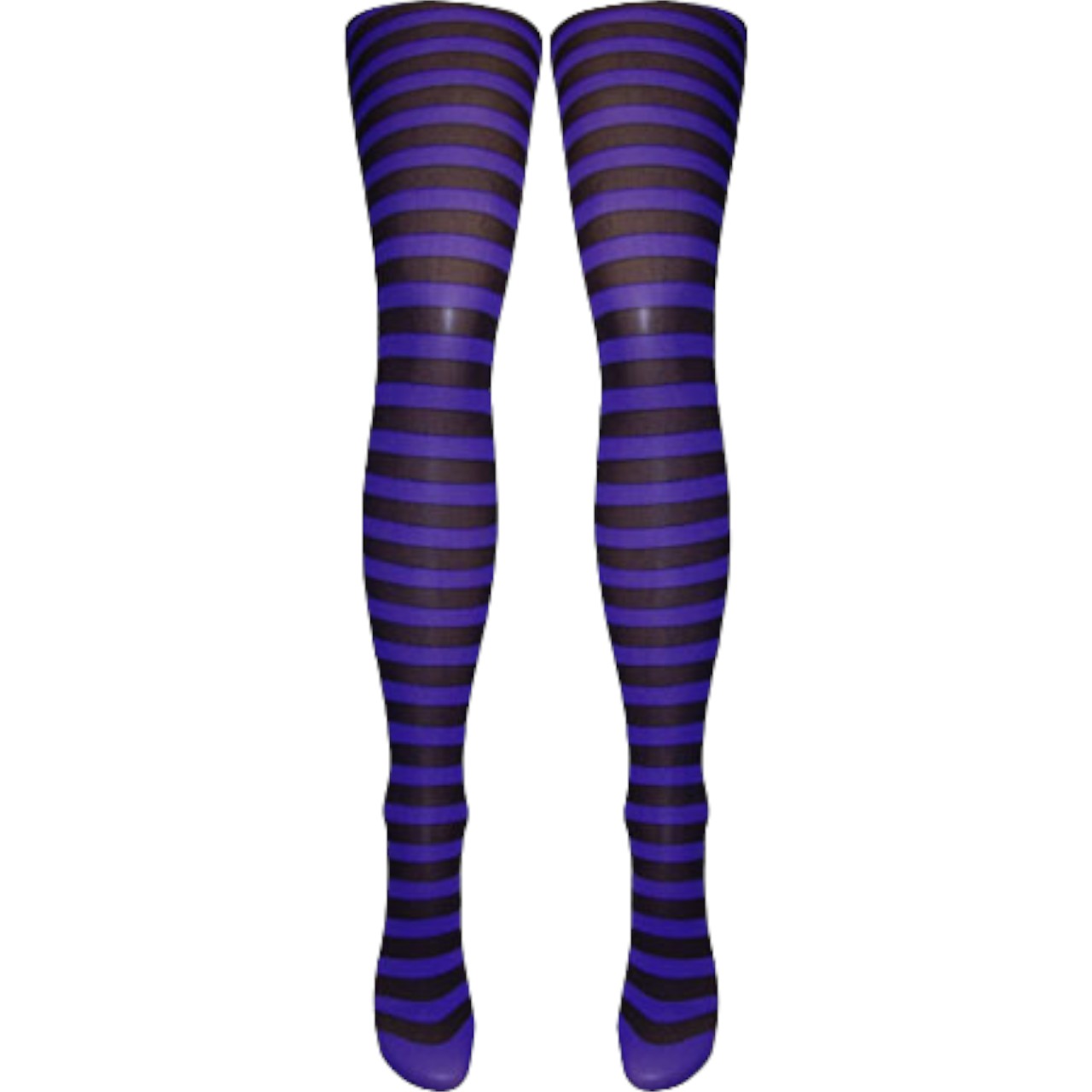 Silver Legs Striped Semi-Opaque Tights (One Size & XL)