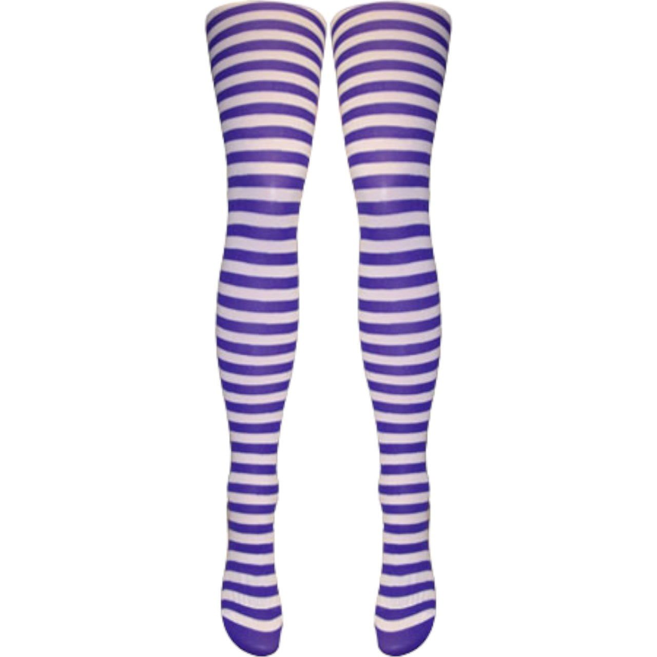 Silver Legs Striped Semi-Opaque Tights (One Size & XL)