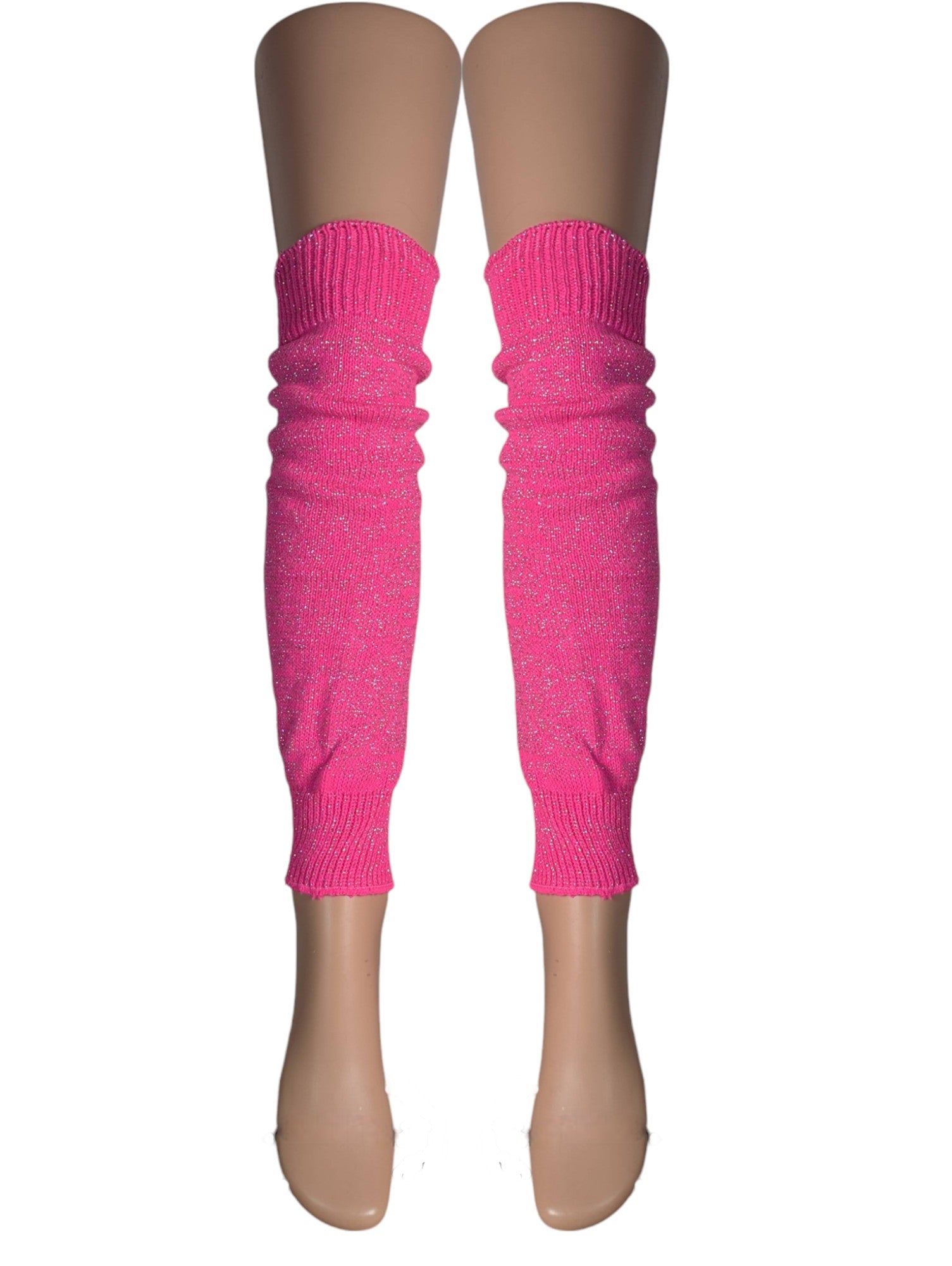Silver Legs 60cm Lurex Leg Warmers