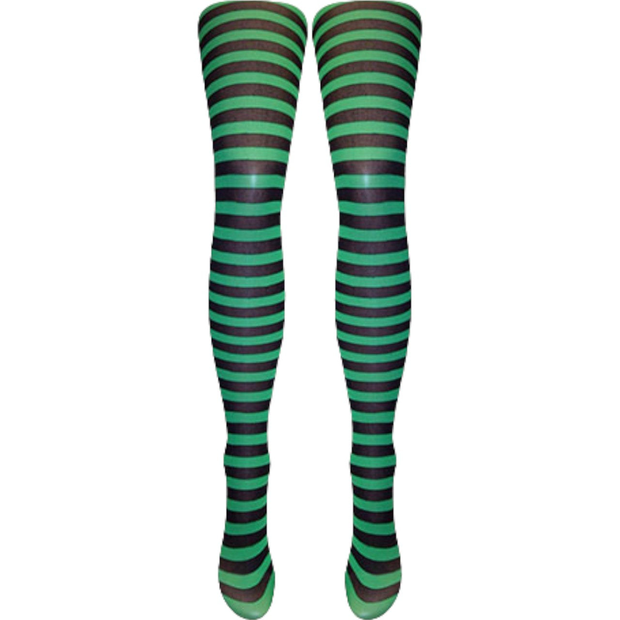 Silver Legs Striped Semi-Opaque Tights (One Size & XL)