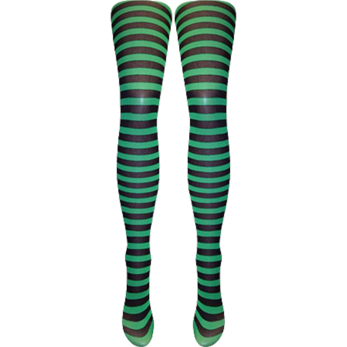 Silver Legs Striped Semi-Opaque Tights (One Size & XL)