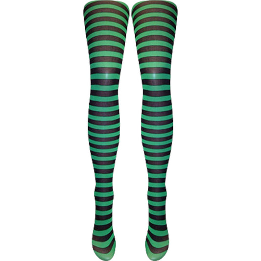 Silver Legs Striped Semi-Opaque Tights (One Size & XL)