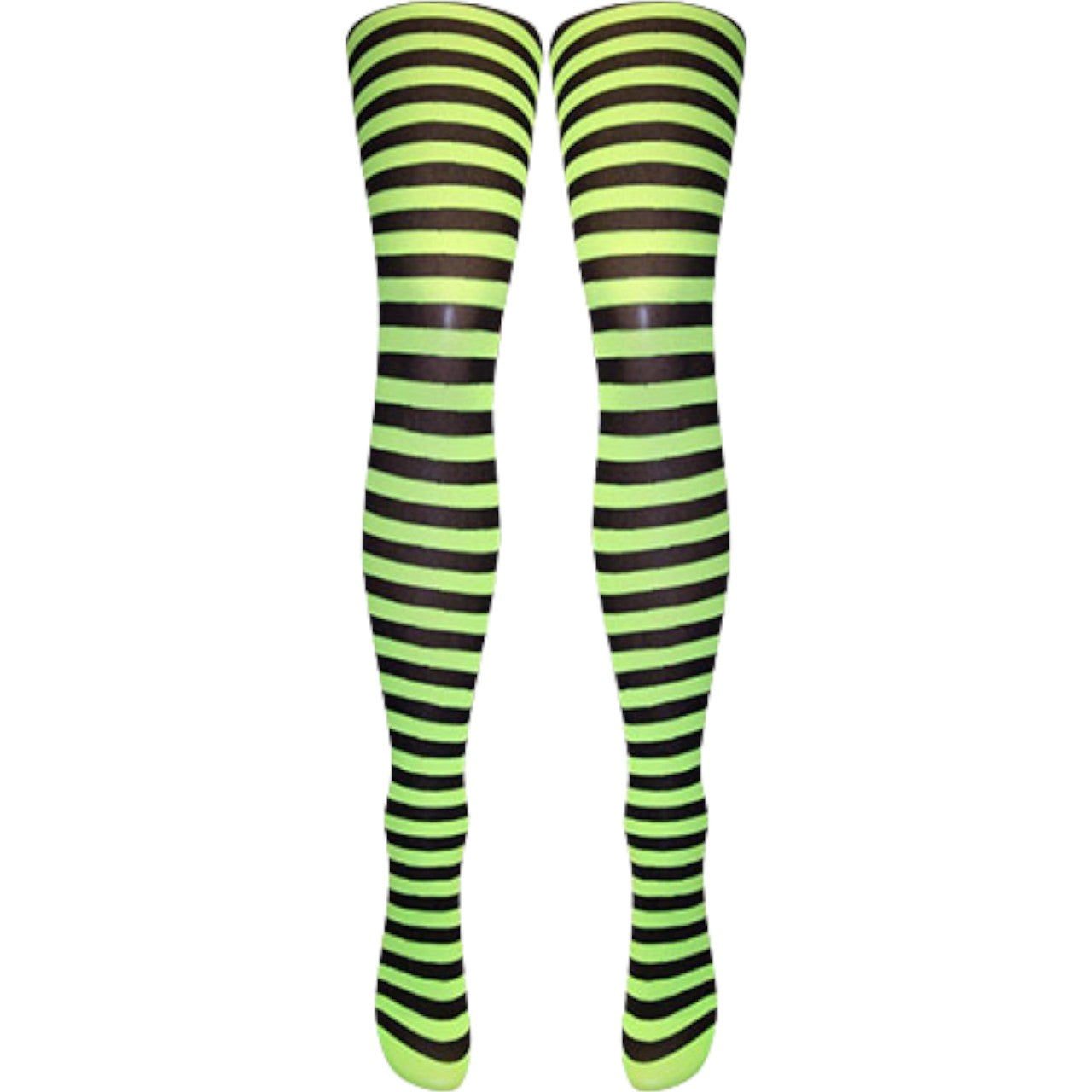 Silver Legs Striped Semi-Opaque Tights (One Size & XL)