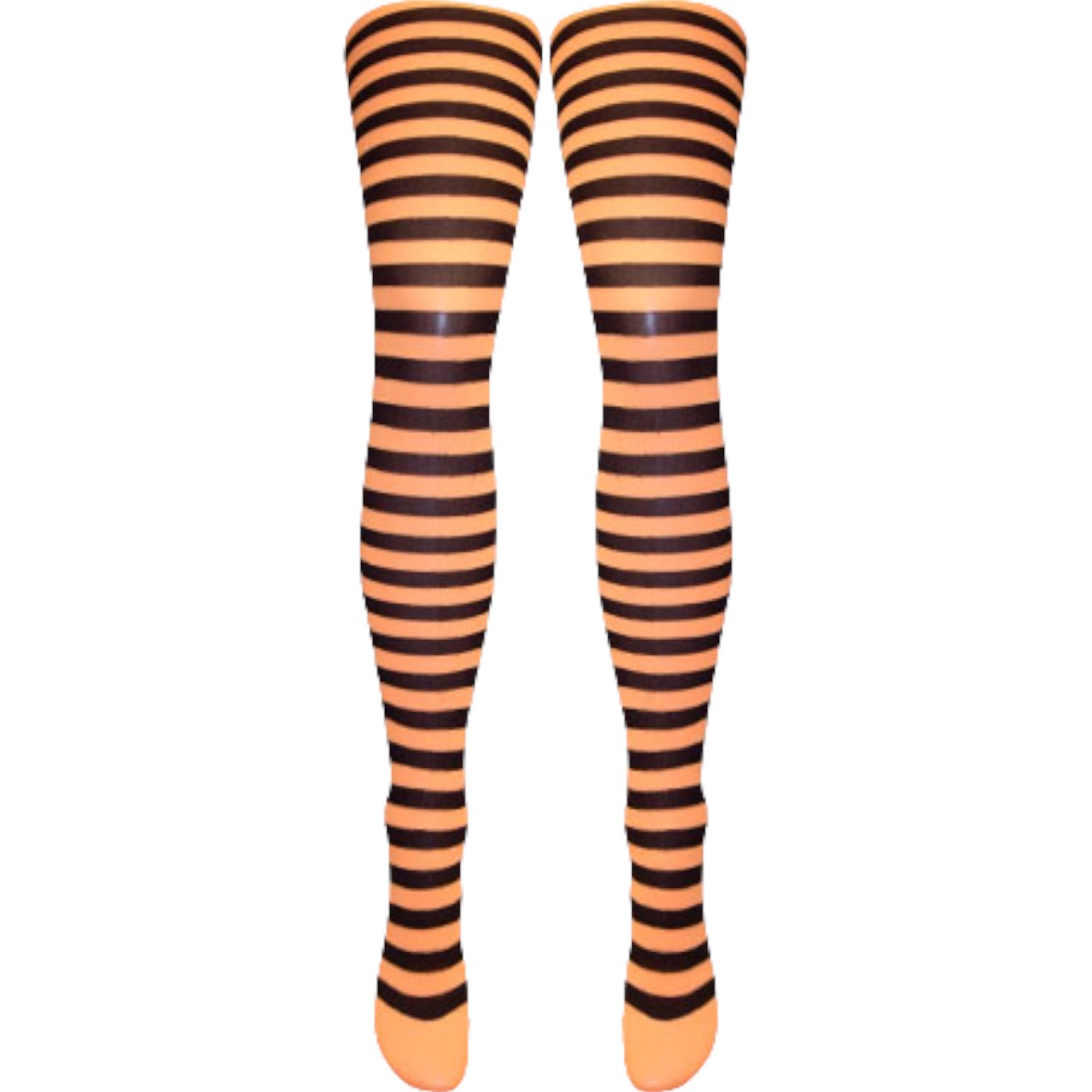 Silver Legs Striped Semi-Opaque Tights (One Size & XL)