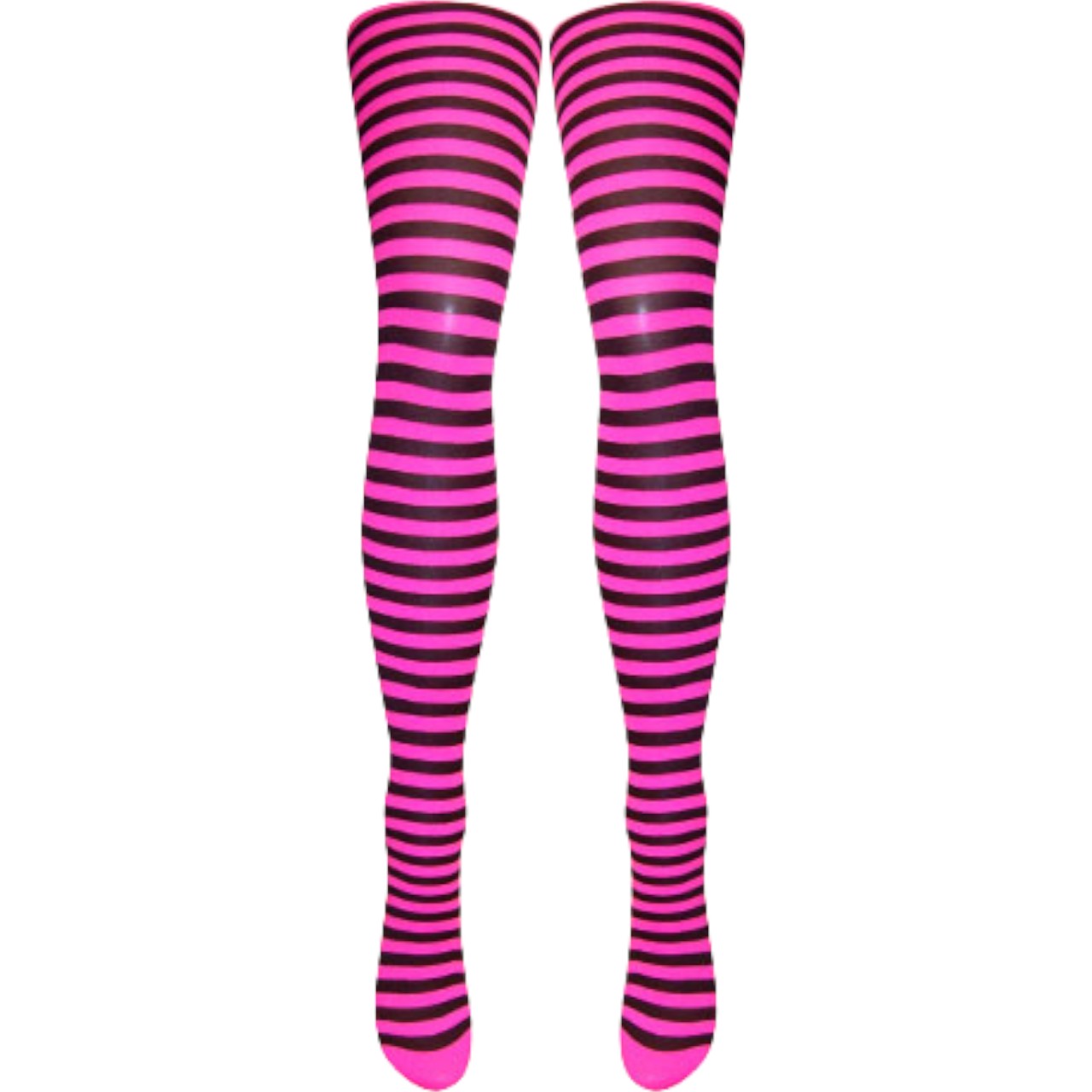 Silver Legs Striped Semi-Opaque Tights (One Size & XL)