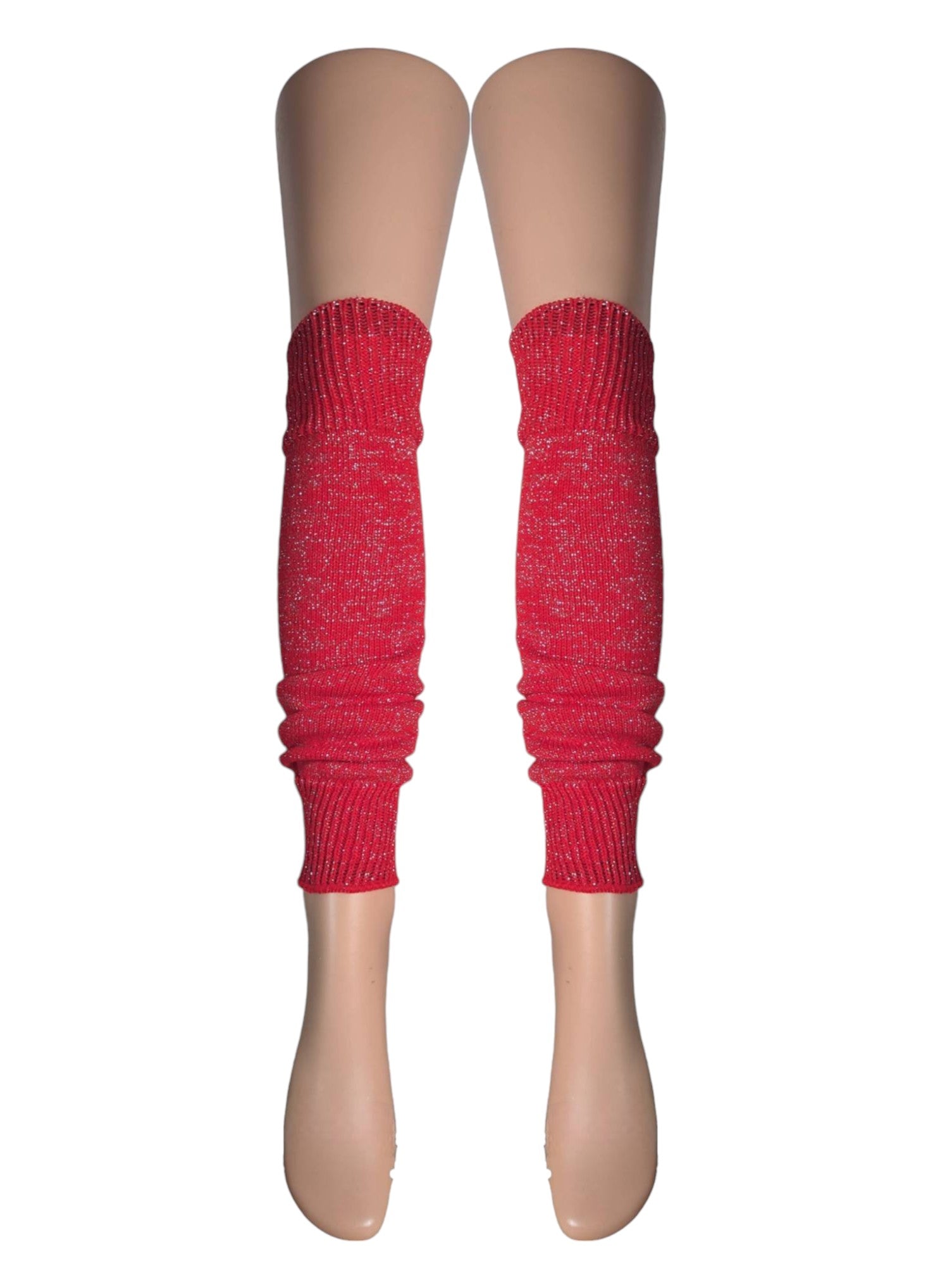 Silver Legs 60cm Lurex Leg Warmers