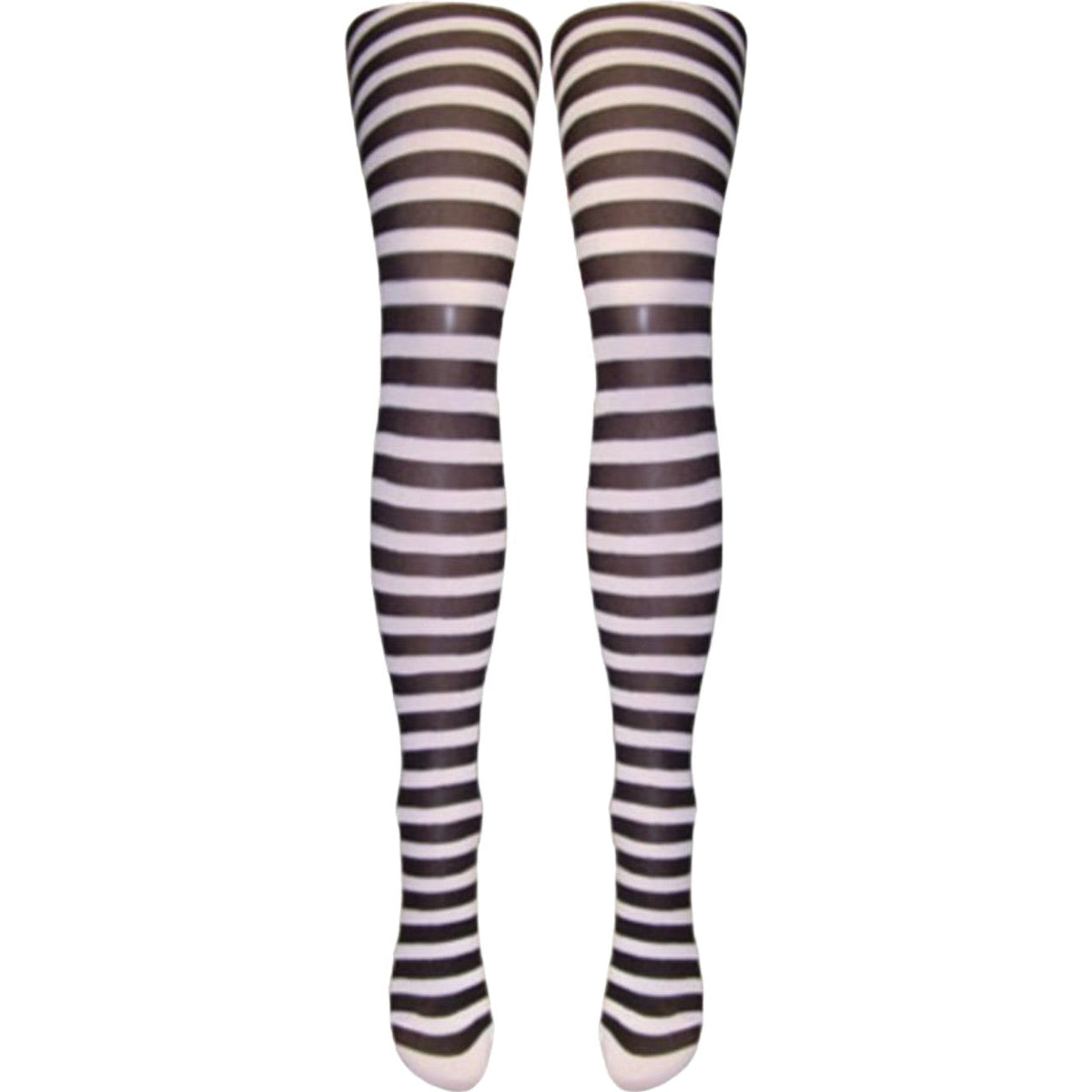 Silver Legs Striped Semi-Opaque Tights (One Size & XL)