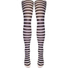 Silver Legs Striped Semi-Opaque Tights (One Size & XL)