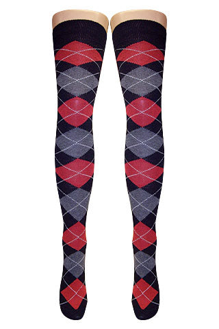 Argyle Over Knee Socks