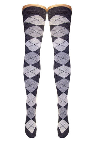 Argyle Over Knee Socks