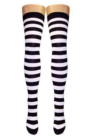 Striped Over Knee Socks