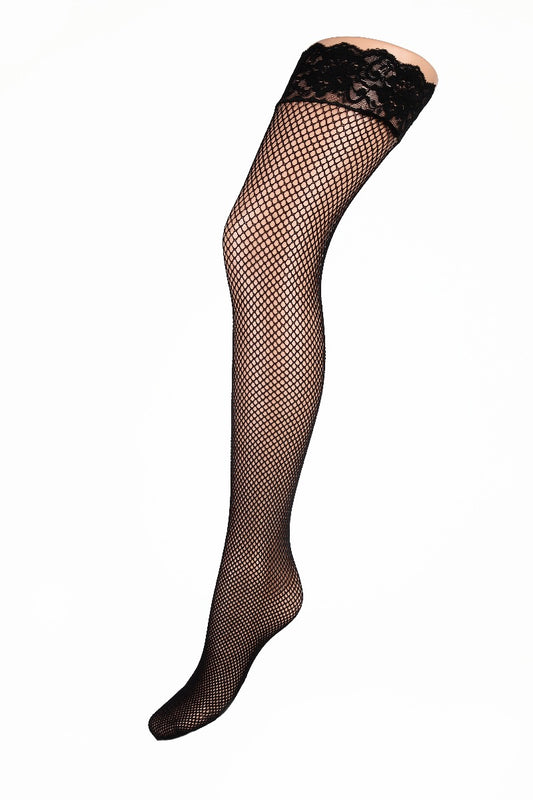 Fishnet Lace Top Hold Ups