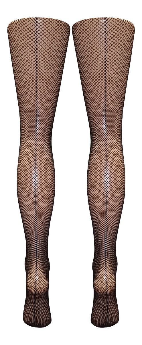 Silver Legs Seam Fishnet Tights