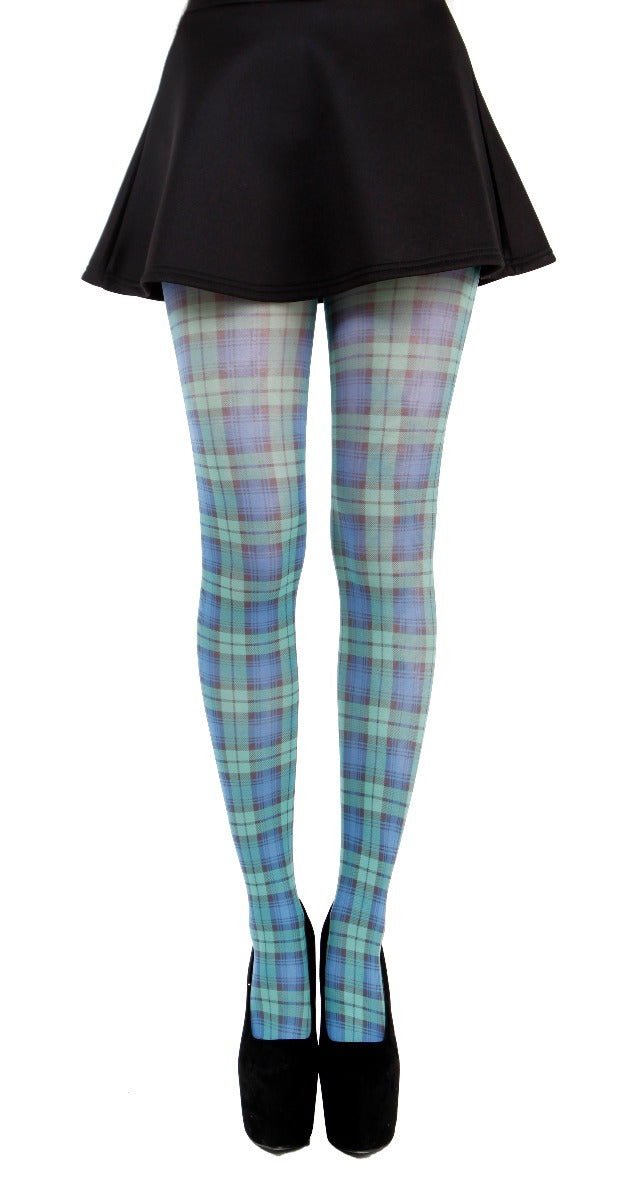 Benton Plaid Tartan Tights - Green 5055419607680 - PRODUCTS