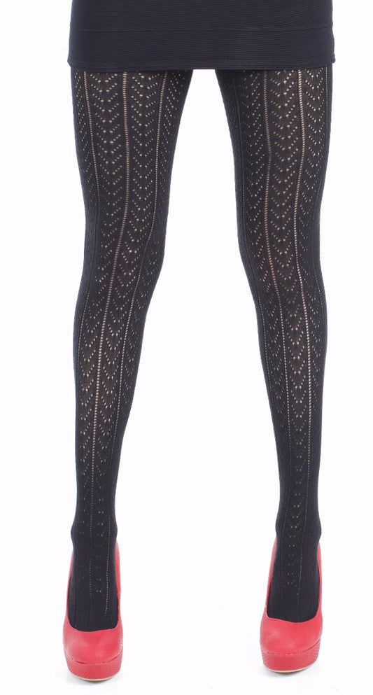 Silver Legs Chevron Lace Tights