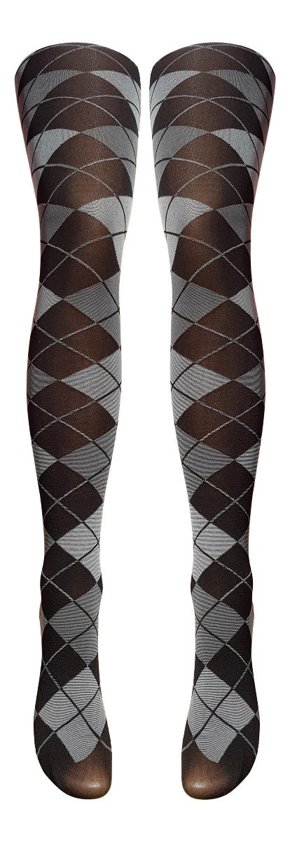 Argyle Check Scottish Opaque Pattern Tights