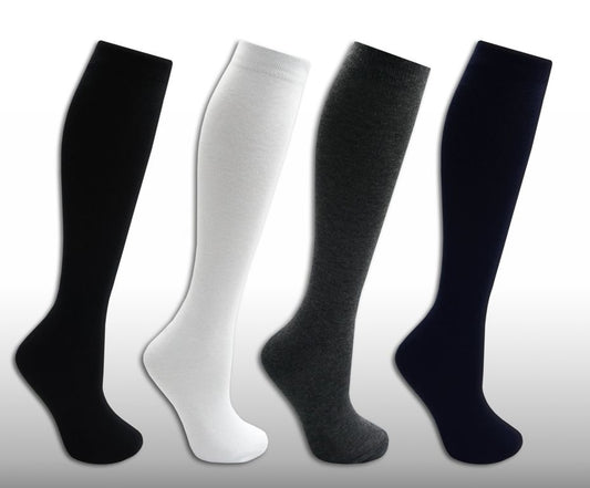 Cotton 3 Pair Pack Knee High Socks