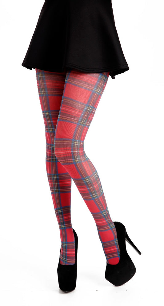 Silver Legs Tartan Tights