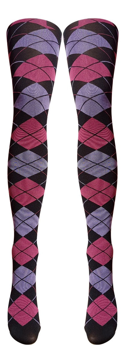 Argyle Check Scottish Opaque Pattern Tights