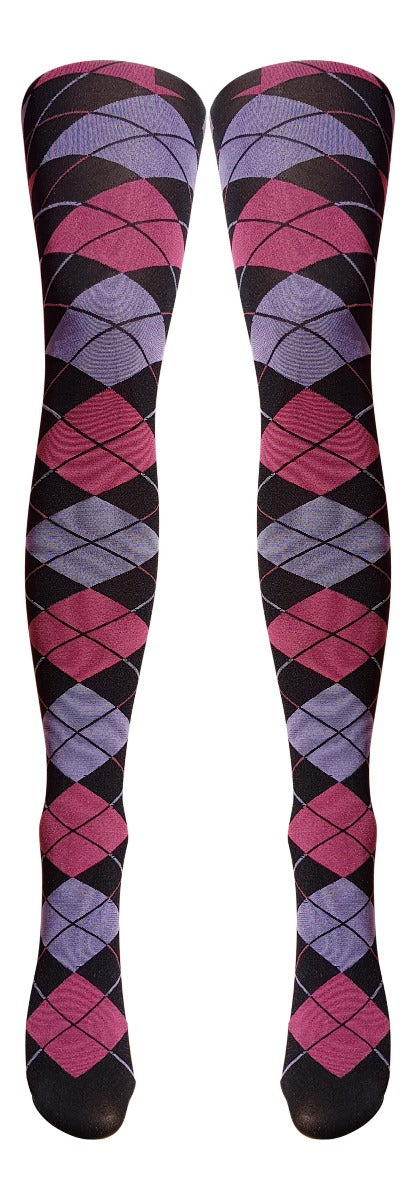 Argyle Check Scottish Opaque Pattern Tights