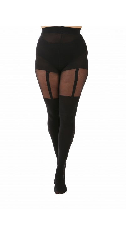 Curvy Super Stretch Suspender Tights