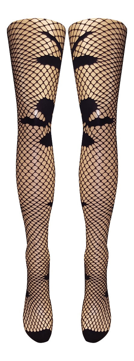 Fishnet Rose Tights