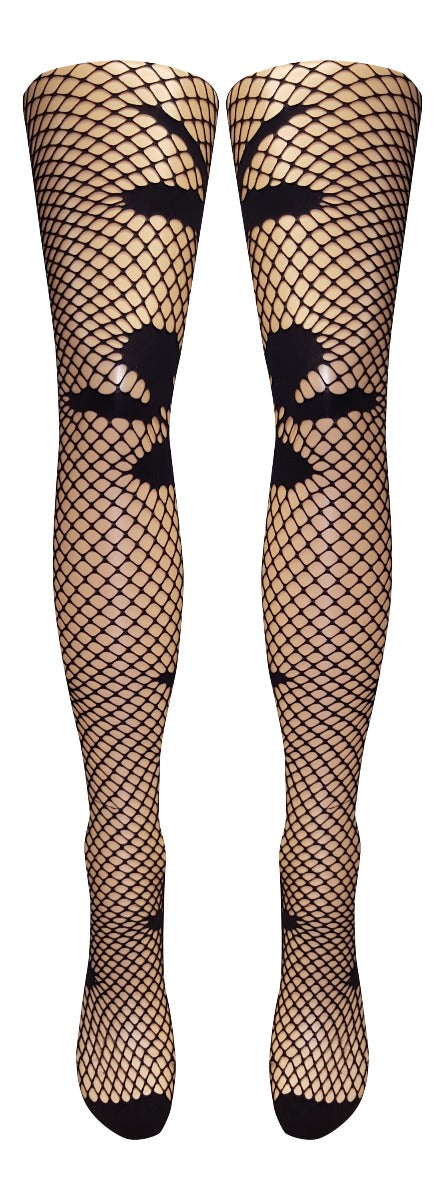 Fishnet Rose Tights