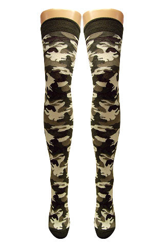 Camouflage Over Knee Socks