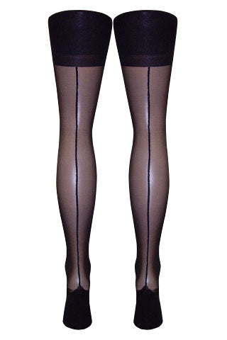 Silver Legs Seam Stiletto Heel Tights
